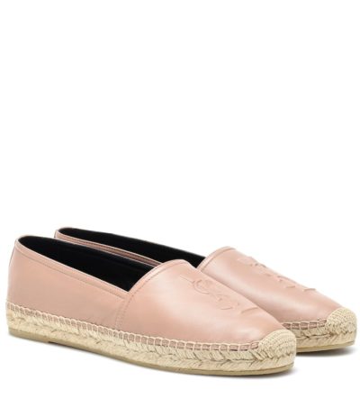 saint laurent - monogram leather espadrilles