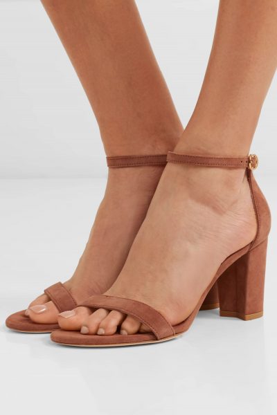 stuart weitzman - nearlynude suede sandals - look