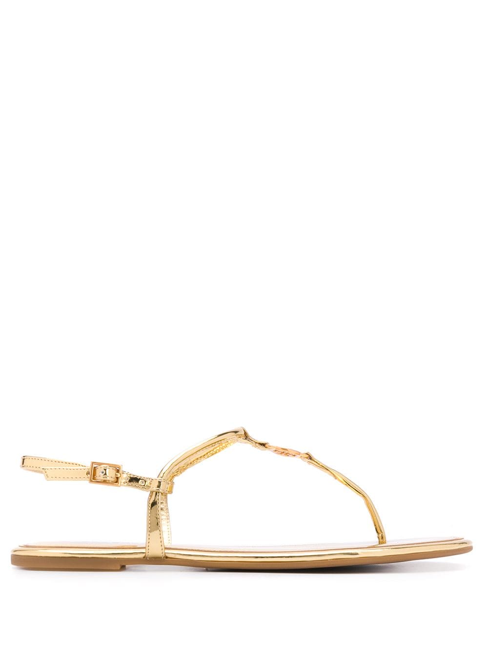 Tory Burch - Flat Strap Sandals - Gold | ABOUT ICONS
