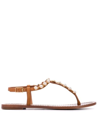 tory burch - pearl embellished sandals