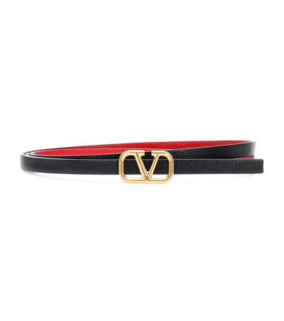 valentino - vlogo reversible leather belt