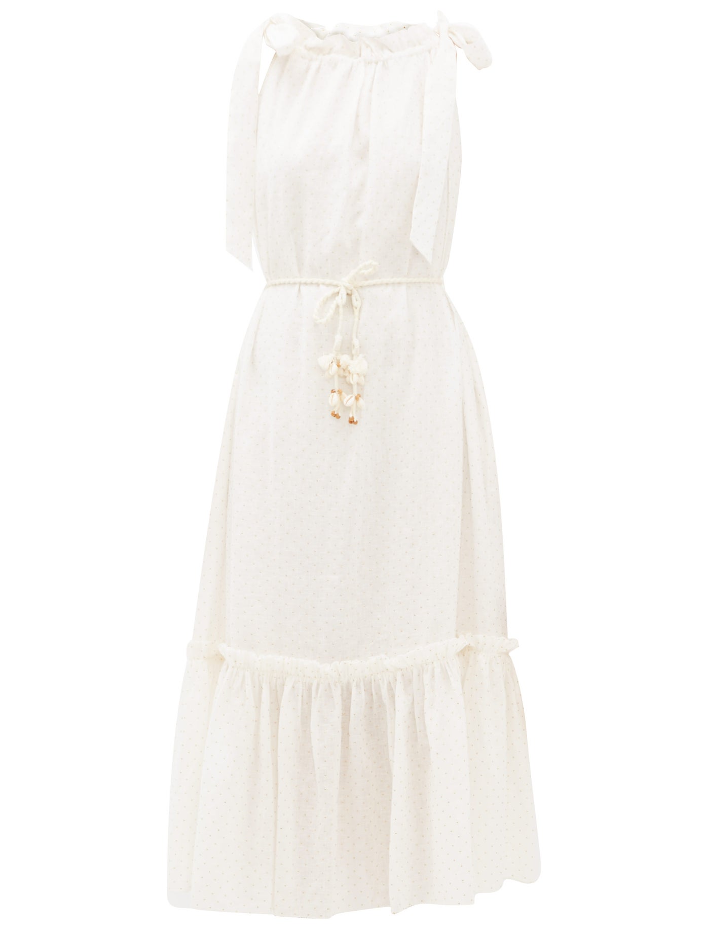 tie strap linen dress