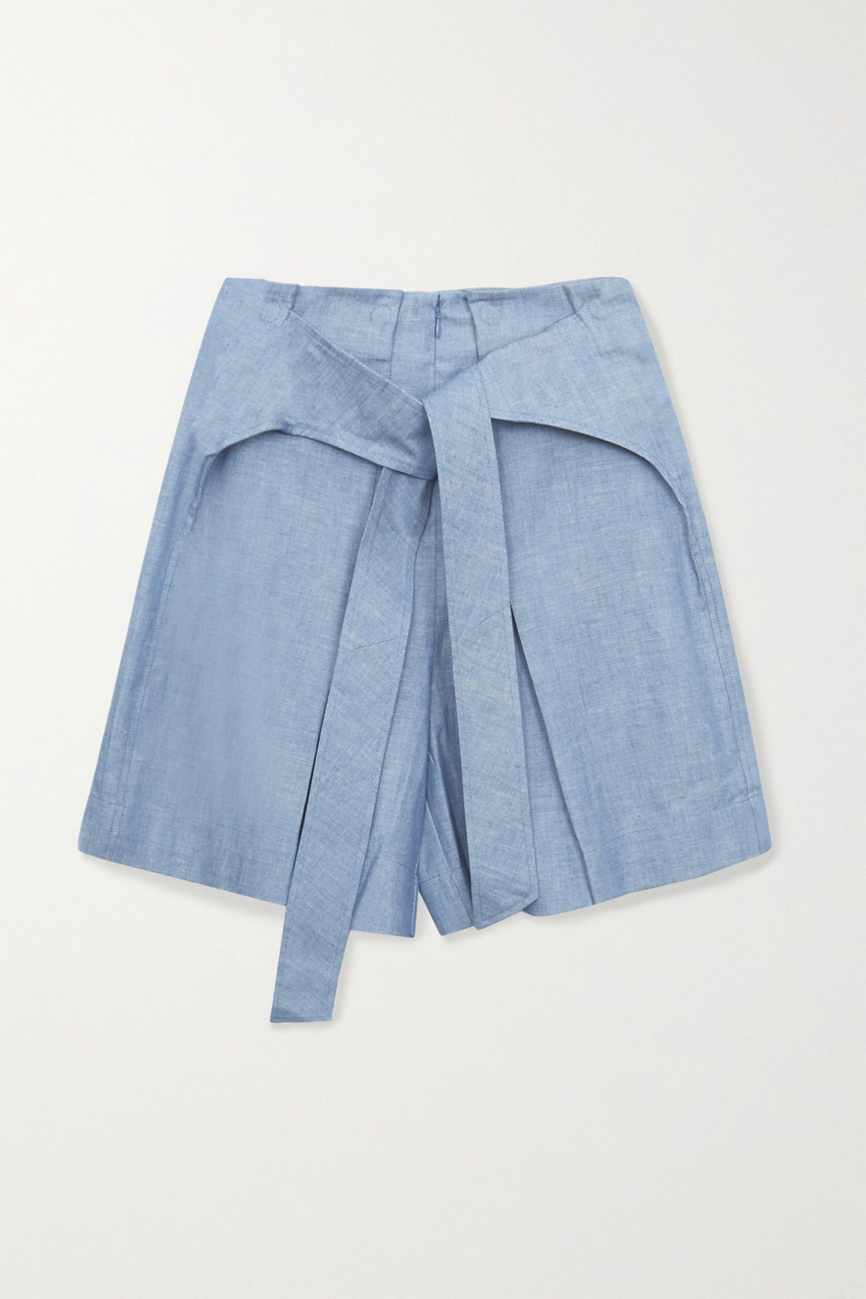 3.1 Phillip Lim - Tie-Front Cotton-Chambray Shorts | ABOUT ICONS