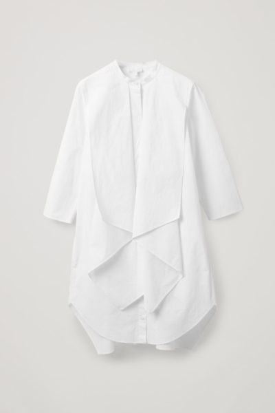 COS - Cotton Shirt Dress With Draped Layers