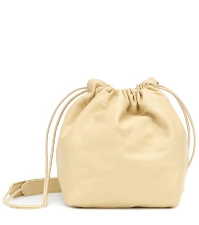 jil sander - leather bucket bag