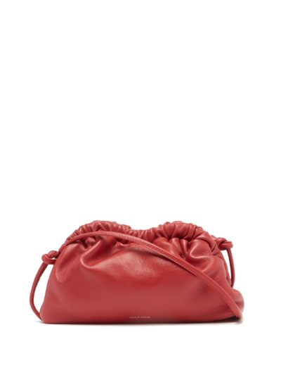 mansur gavriel - cloud mini leather clutch - red