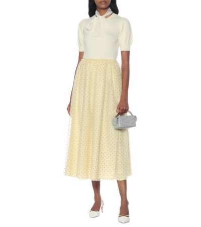 red valentino - tulle midi skirt - look