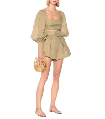 zimmermann - cropped ramie and linen blouse - look