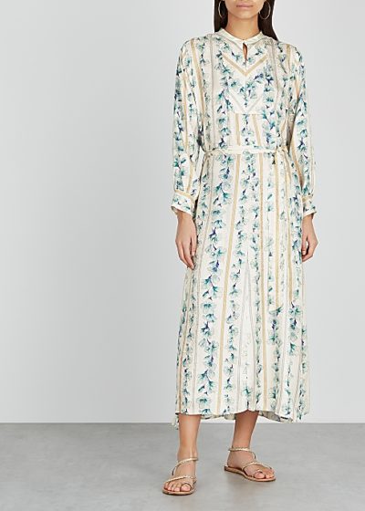 forte_forte - ivory floral-print satin maxi dress - look