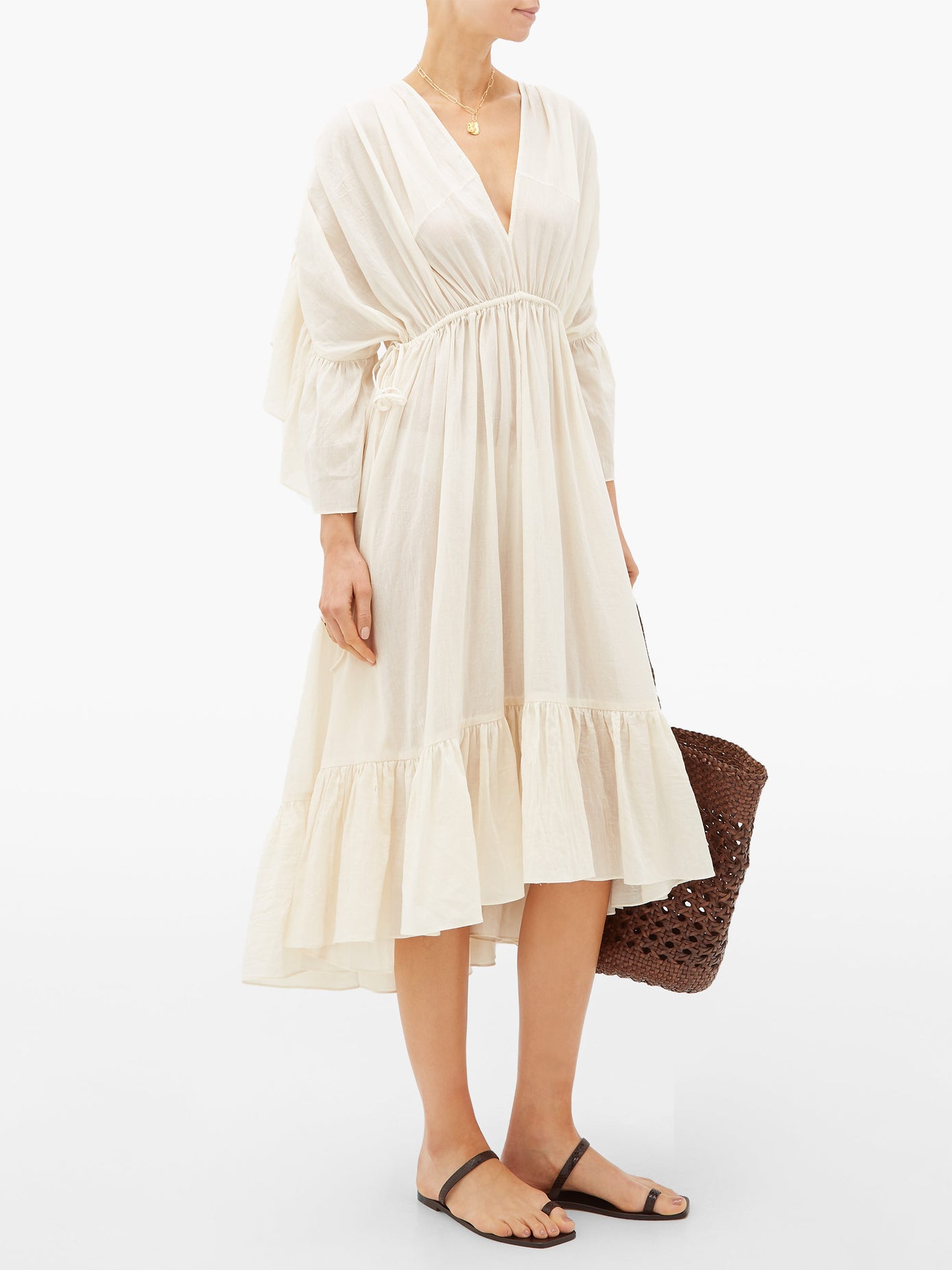 Loup Charmant - Sunrise Open-Back Organic-Cotton Dress | ABOUT ICONS