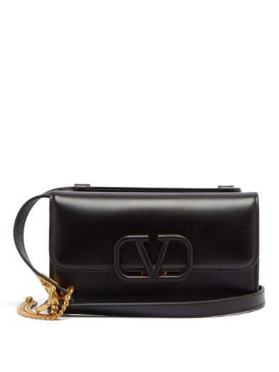 valentino - v-sling small leather cross-body bag