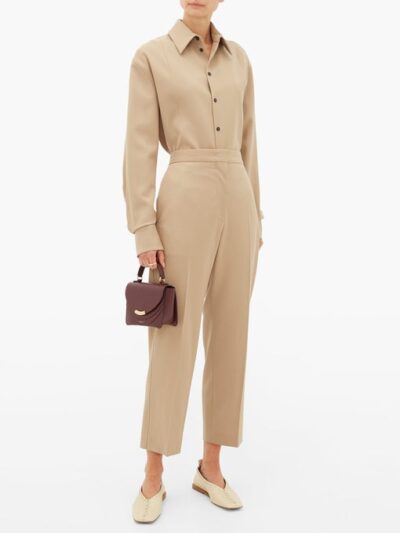 wandler  - luna mini leather cross-body bag - look