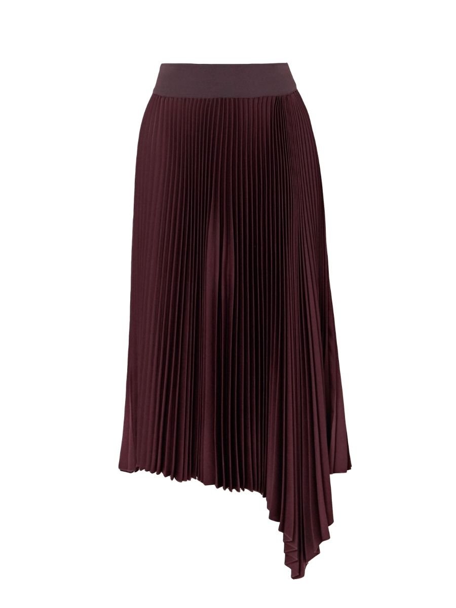 Joseph - Asymmetric Pleated Crepe Midi Skirt | ABOUT ICONS