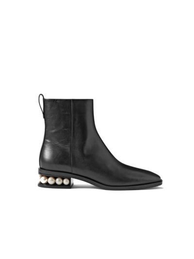 Nicholas Kirkwood - Casati Faux Pearl-Embellished Leather Ankle Boots