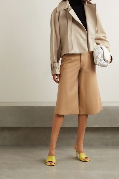 Tibi - Convertible Vegan Leather Trench Coat-Look