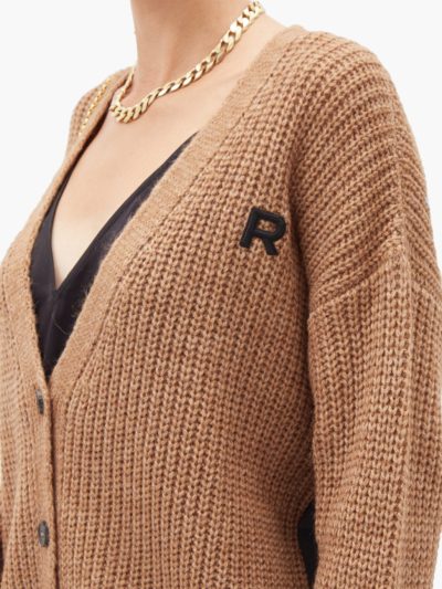 rochas - side-ties cable-knit cardigan - look