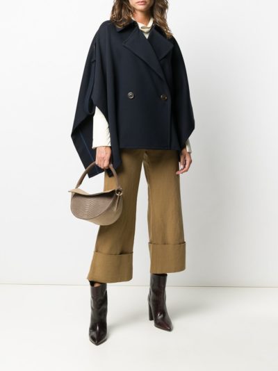 see by chloé - double-breasted cape coat - look