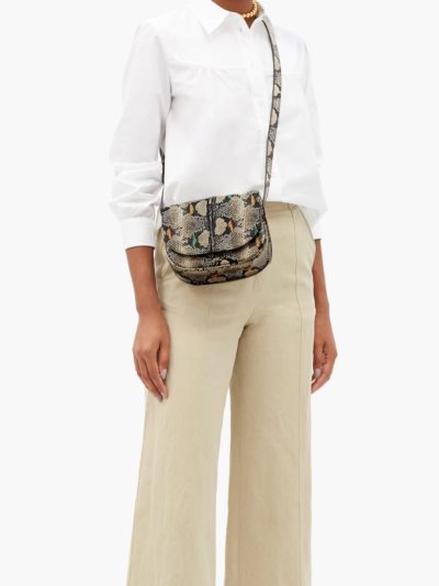 a.p.c. - betty snake-effect leather cross-body bag - look