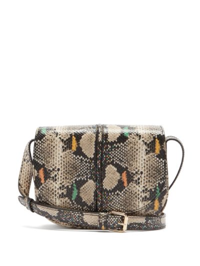 a.p.c. - betty snake-effect leather cross-body bag