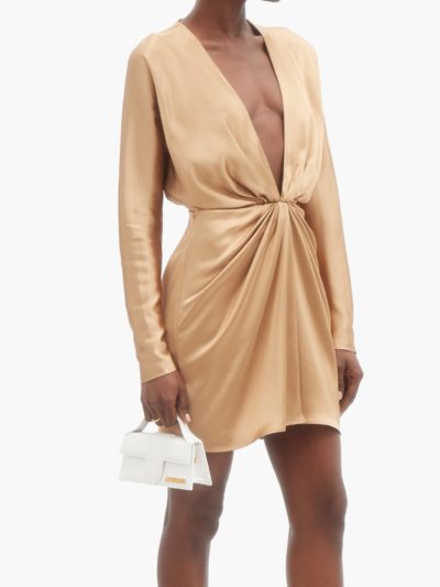 gauge81 - shibu v-neck satin mini dress - look