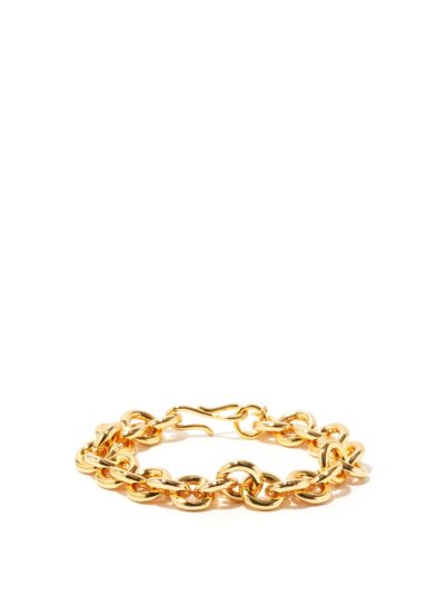 lizzie fortunato - halo gold-plated chain bracelet