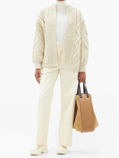 mr mittens - kim cable-knit wool cardigan - look