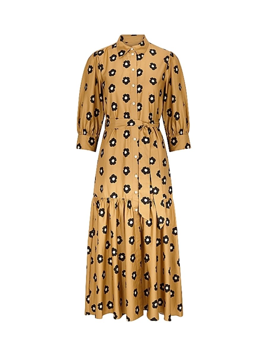 Borgo De Nor - Estelle Floral-Print Cotton Midi Dress | ABOUT ICONS