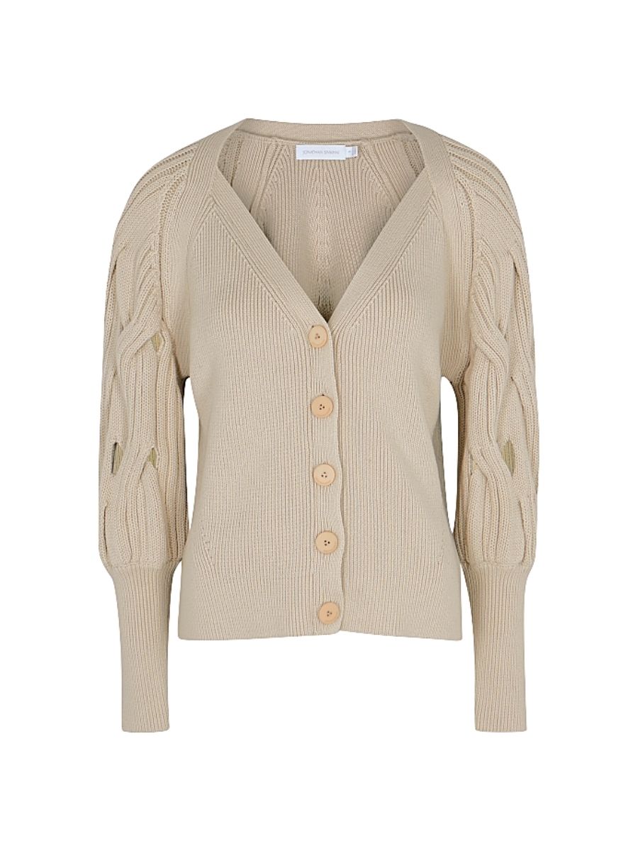 Jonathan Simkhai - Kinley Stone Knitted Cardigan | ABOUT ICONS