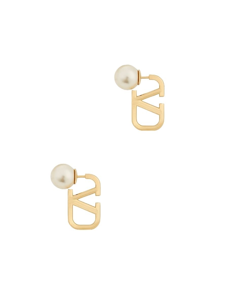 Valentino - Vlogo Gold-Tone Earrings | ABOUT ICONS