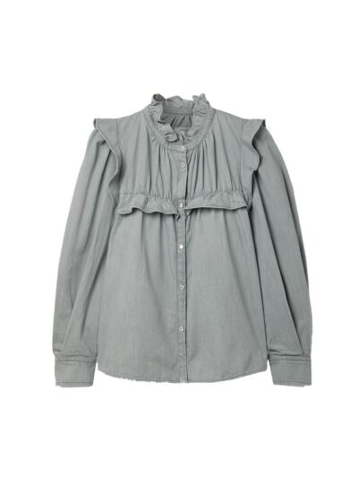 Isabel Marant Étoile - Idety Ruffled Denim Blouse
