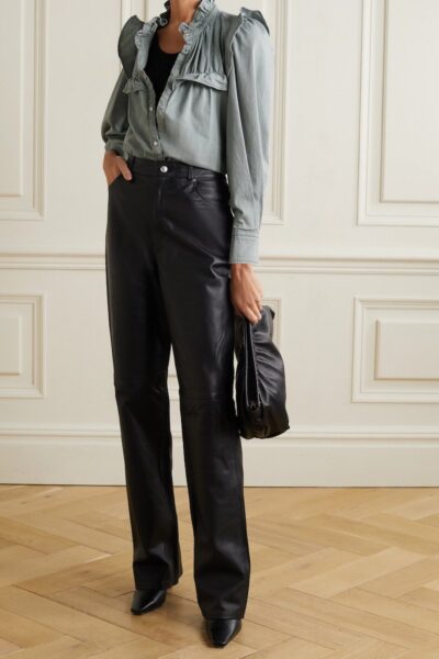 Isabel Marant Étoile - Idety Ruffled Denim Blouse - Image 2