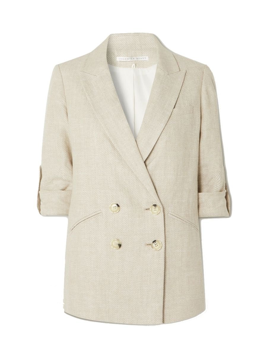 Veronica Beard - Parineti Double-Breasted Linen-Twill Blazer | ABOUT ICONS