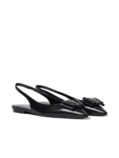 Saint Laurent - Leather Slingback Ballet Flats