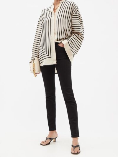 toteme - new standard high-rise slim-leg jeans - outfit