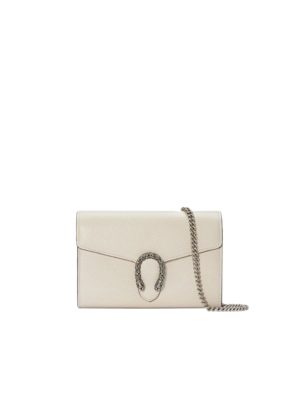 Gucci - Dionysus Mini Leather Chain Bag - White