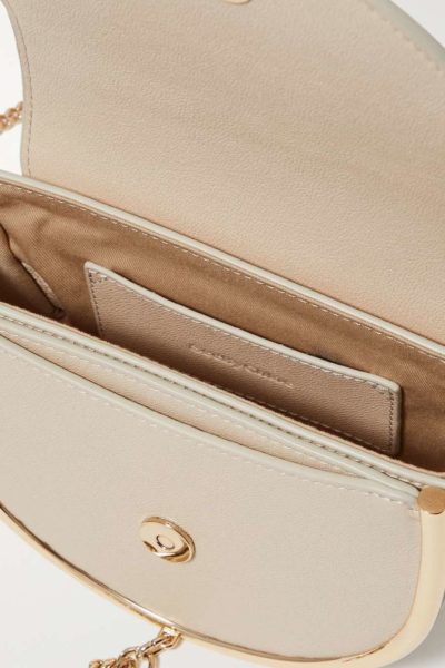 See By Chloé - Mara Embellished Textured-Leather Shoulder Bag - Interior