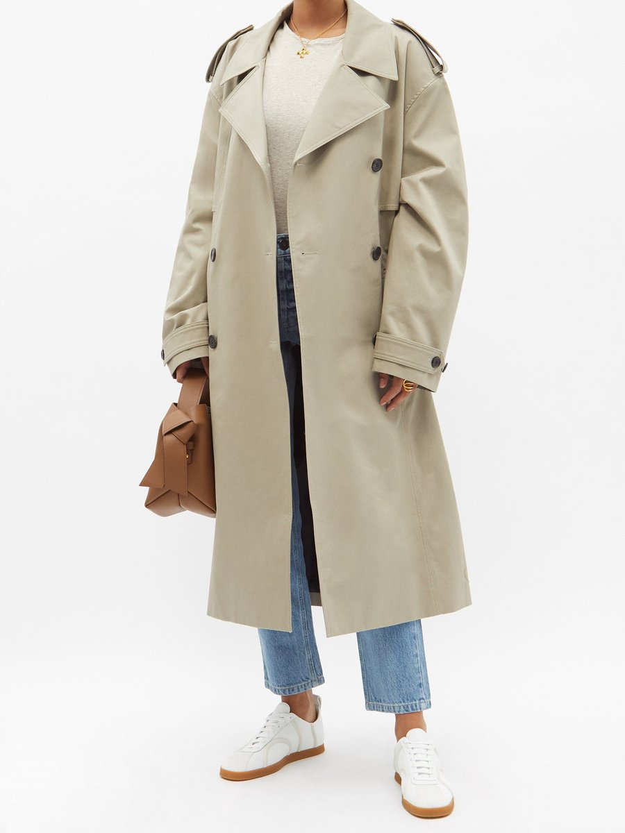 The Frankie Shop - Eugene Oversized Cotton Trench Coat | ABOUT ICONS