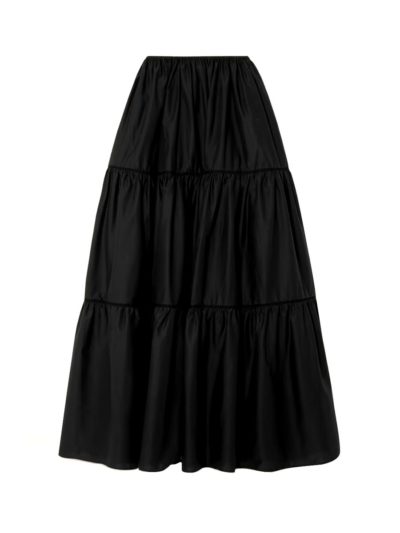 Matteau - NET SUSTAIN tiered organic cotton-poplin maxi skirt
