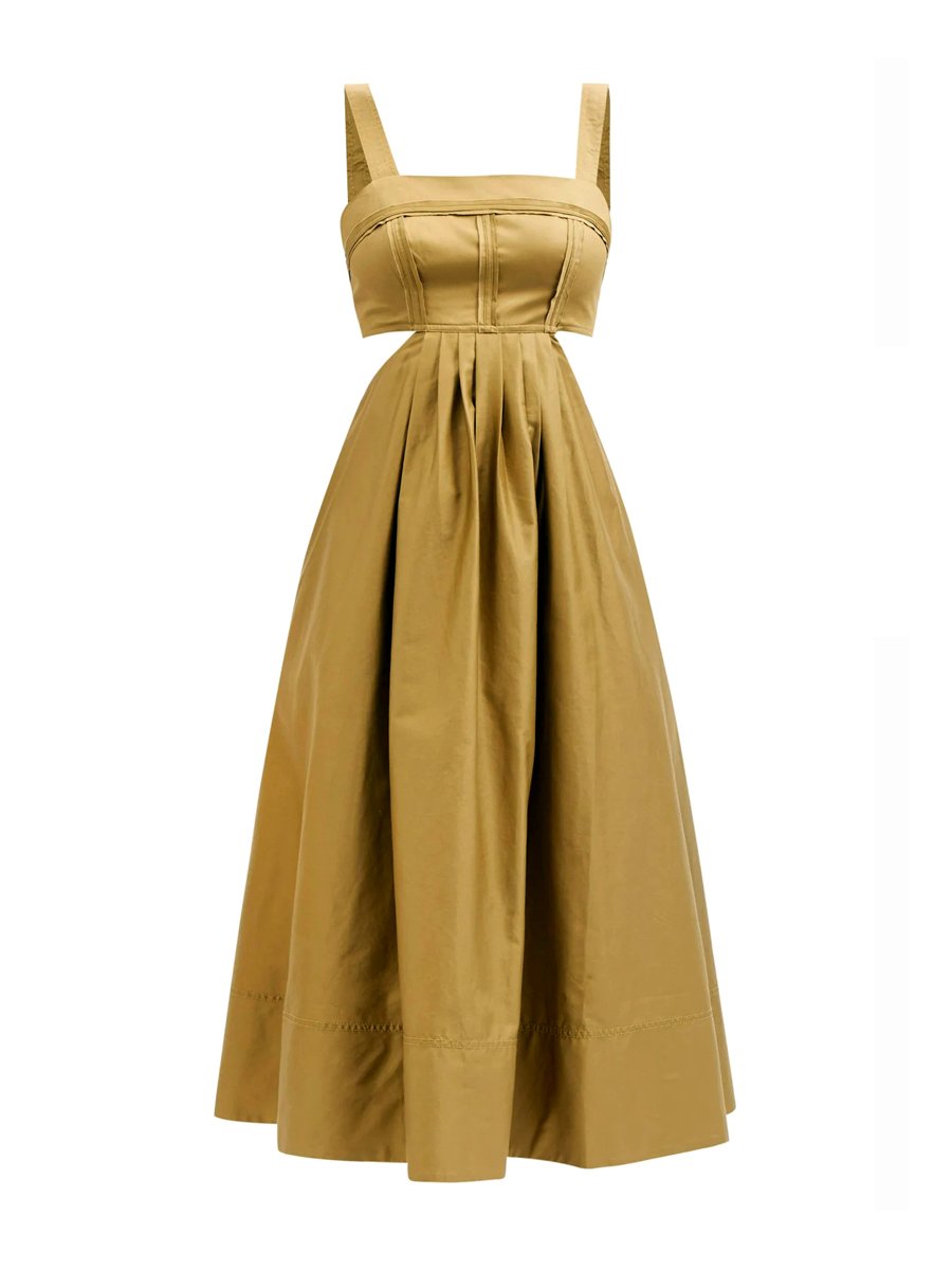 Aje - Frequency Cutout Cotton Midi Dress | ABOUT ICONS