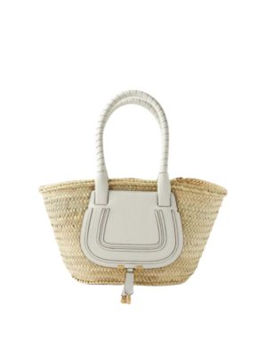 Chloé - Marcie Medium Raffia and Leather Basket Bag