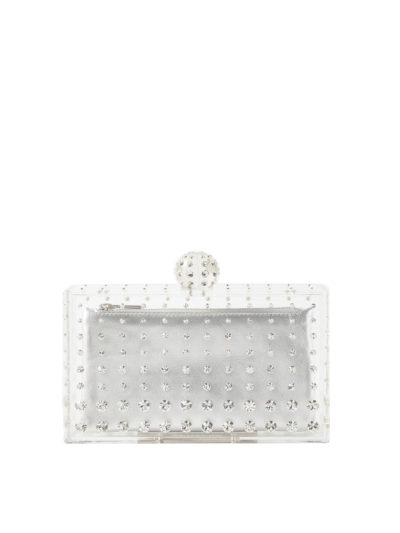 Aquazzura - Tequila crystal-embellished resin clutch bag