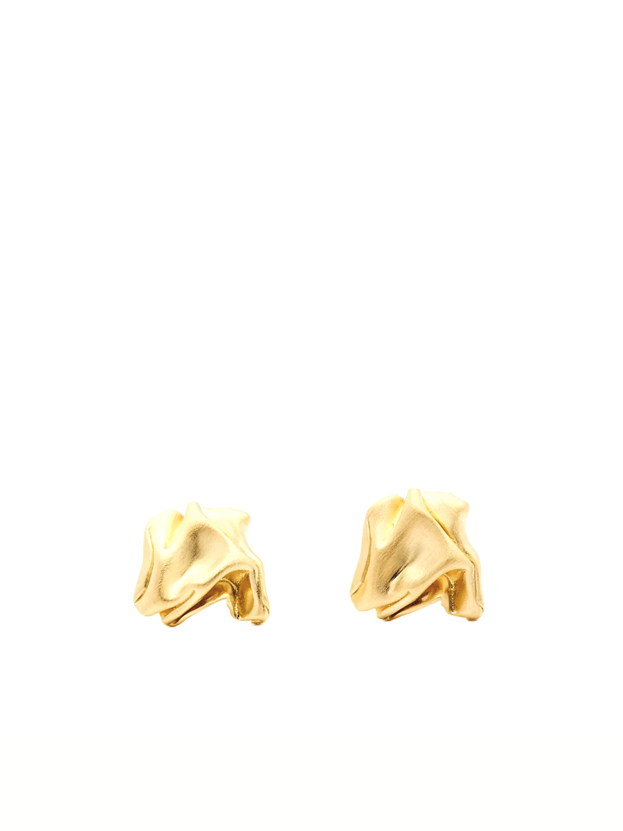 Completedworks - Crushed 14Kt Recycled Gold-Vermeil Earrings  ABOUT ICONS