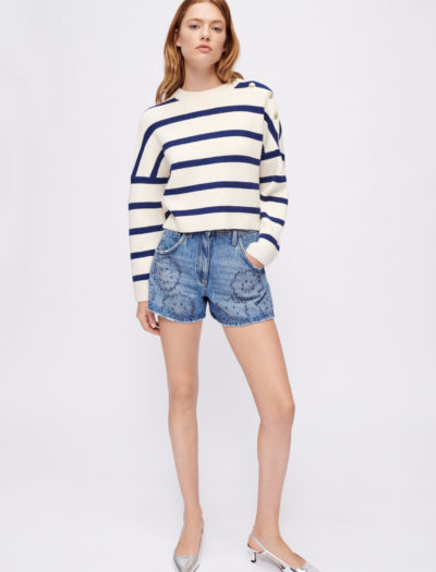 Maje - Breton Style Striped Pullover - Look