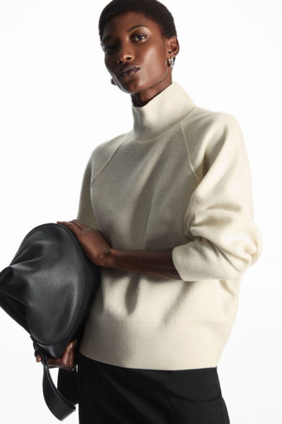 Cos - Merino Wool Funnel-Neck Sweater - Look