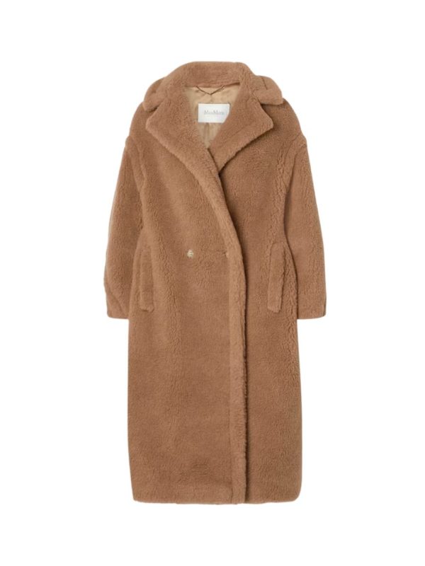 Teddy Bear Icon Oversized Camel Hair and Silk-Blend Coat
