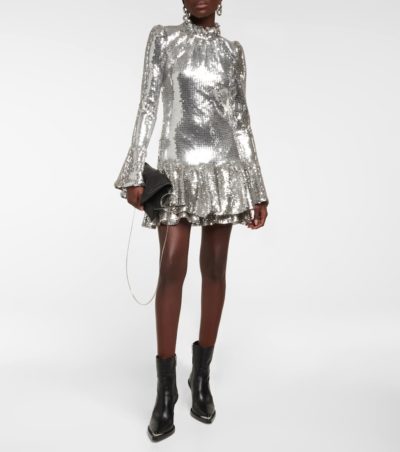 Paco Rabanne - Ruffle-Trimmed Sequined Minidress - Look