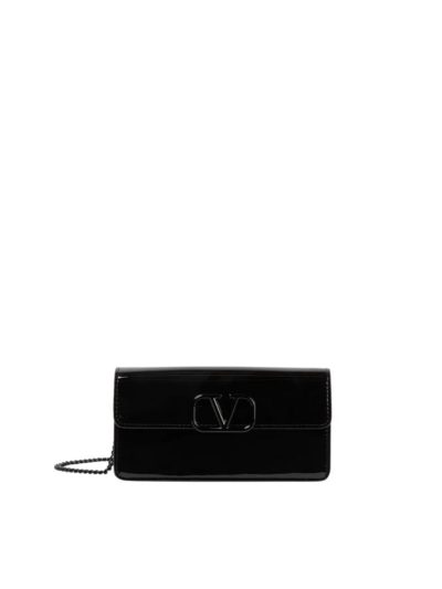 Valentino Garavani - Vlogo Patent Leather Shoulder Bag