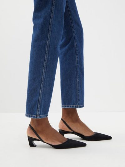 Acne Studios - Bano Calf-Hair Slingback Kitten Heels - Look