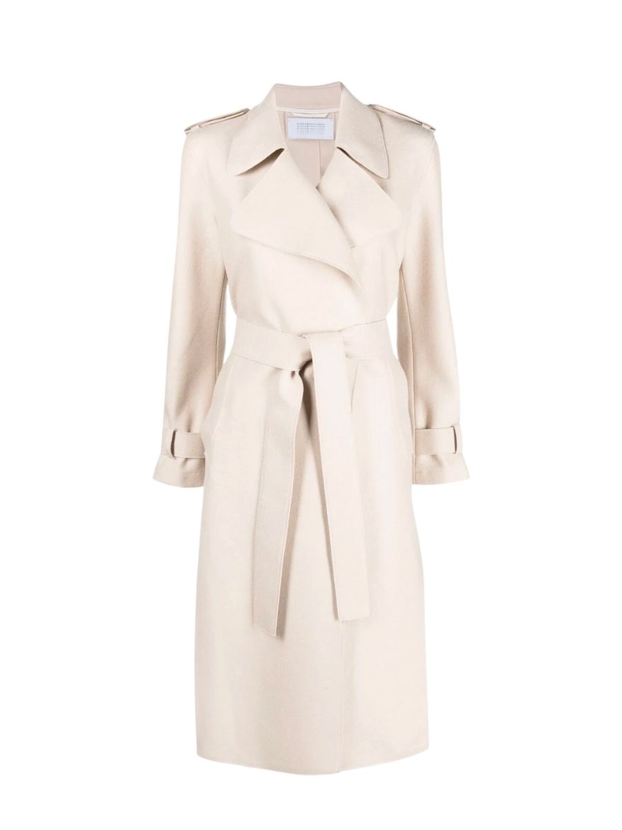 Harris Wharf London - Notched Collar Trench Coat | ABOUT ICONS