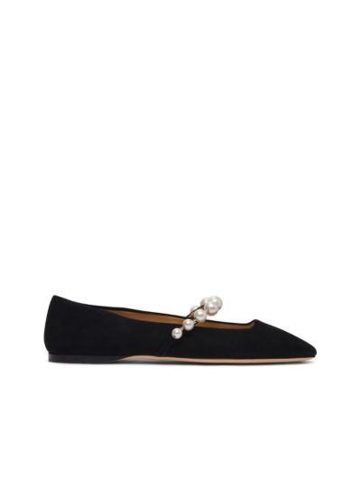 Jimmy Choo - Ade Flat Shoes Black with pearls